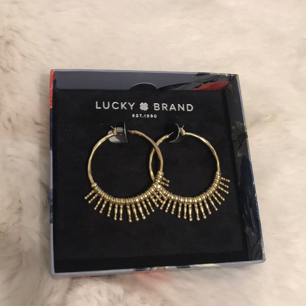 Lucky brand gold hoop earrings